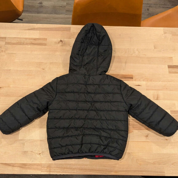 Nike Puffer Infant Baby Jacket Black Red Size 12 Month - Picture 4 of 7